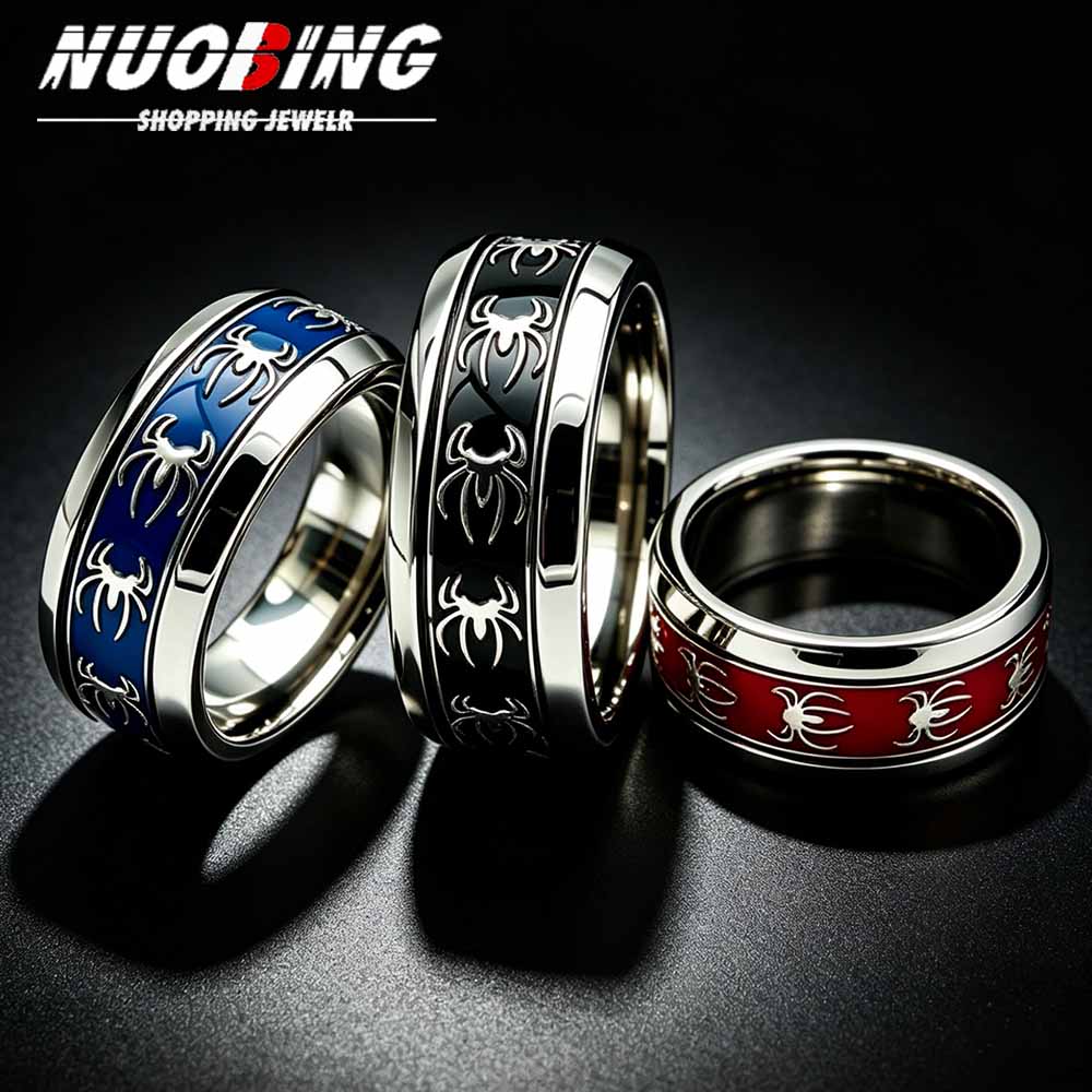 Body Jewelry Wholesale - New Vintage Punk Spider Ring 316L