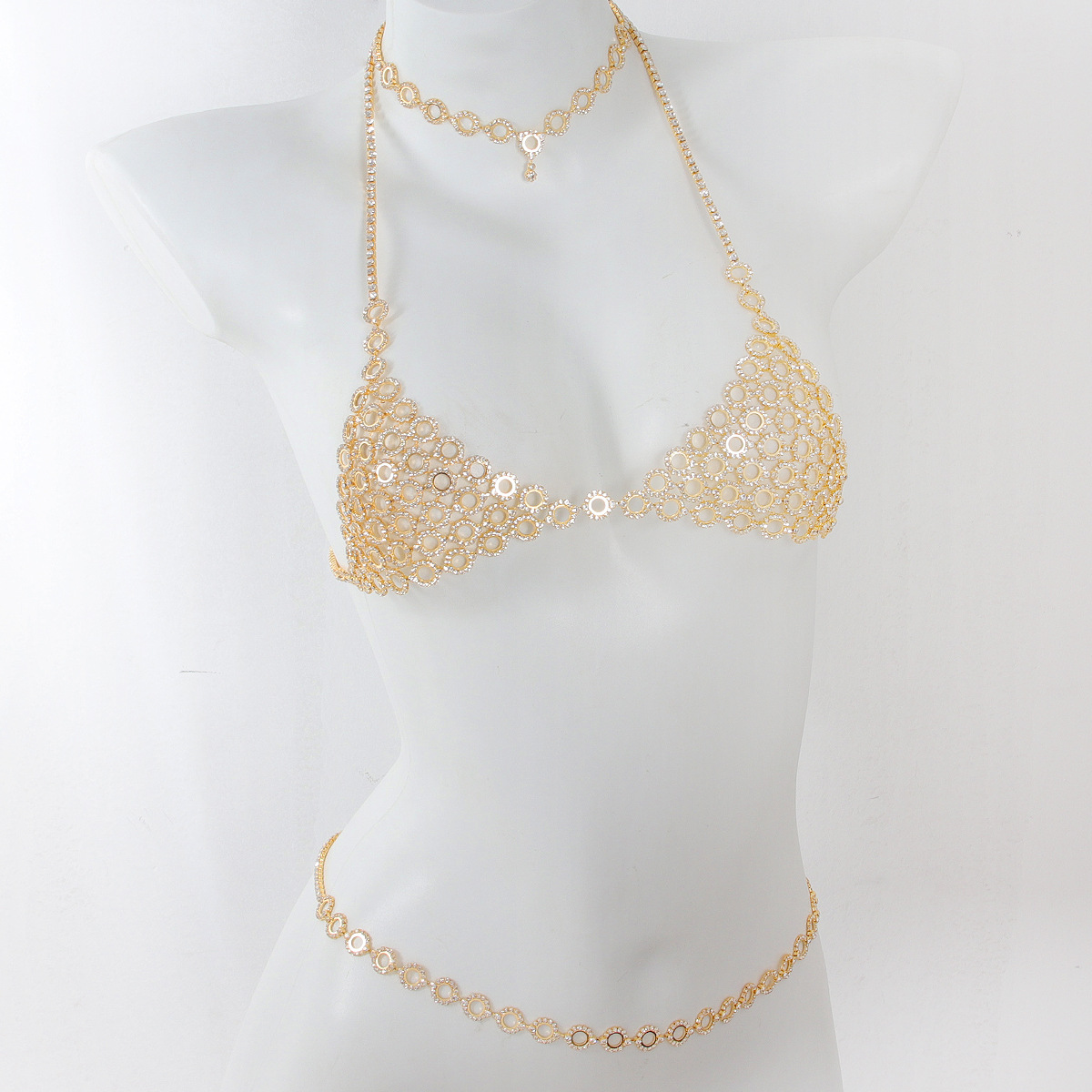 Body Jewelry Necklace - Fashionable Circular Splicing Light Luxury Style