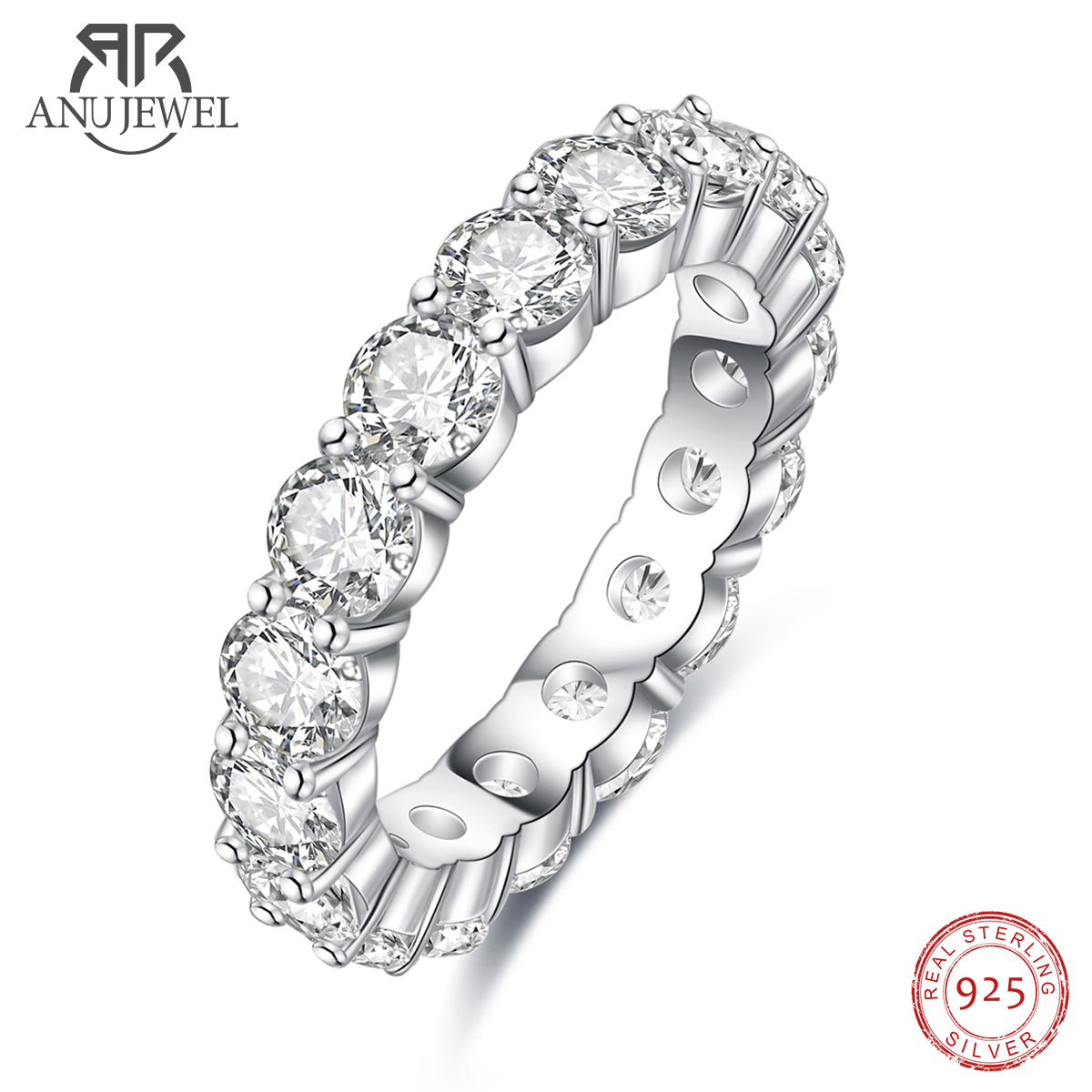 Body Jewelry Wholesale - AnuJewel 4mm 5cttw D Color Moissanite