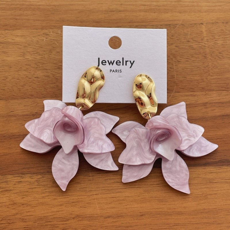 Body Jewelry Wholesale - Unique Gardenia Design Elegant Flower Earrings
