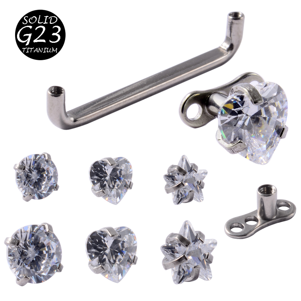 Dermal Anchor Top - 1Peice G23 Titanium Dermal Anchor Diver