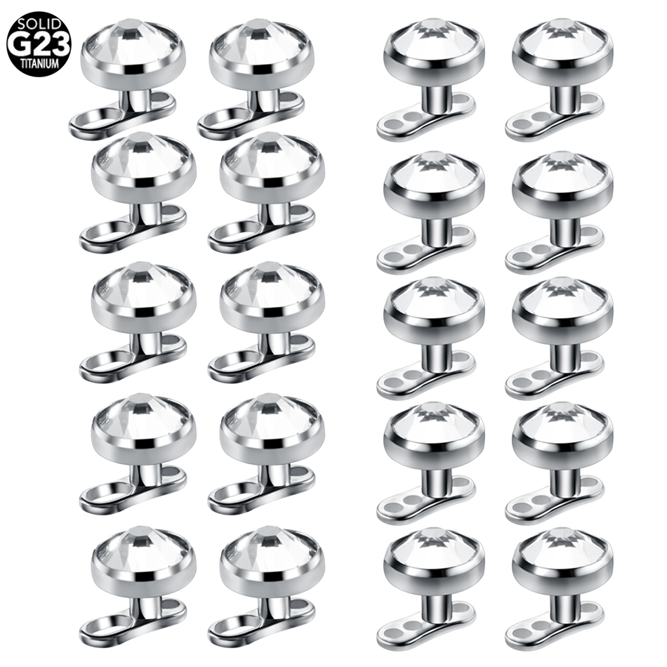 Dermal Anchor Top - 10pcs/lot Titanium Micro Dermal Piercings Set