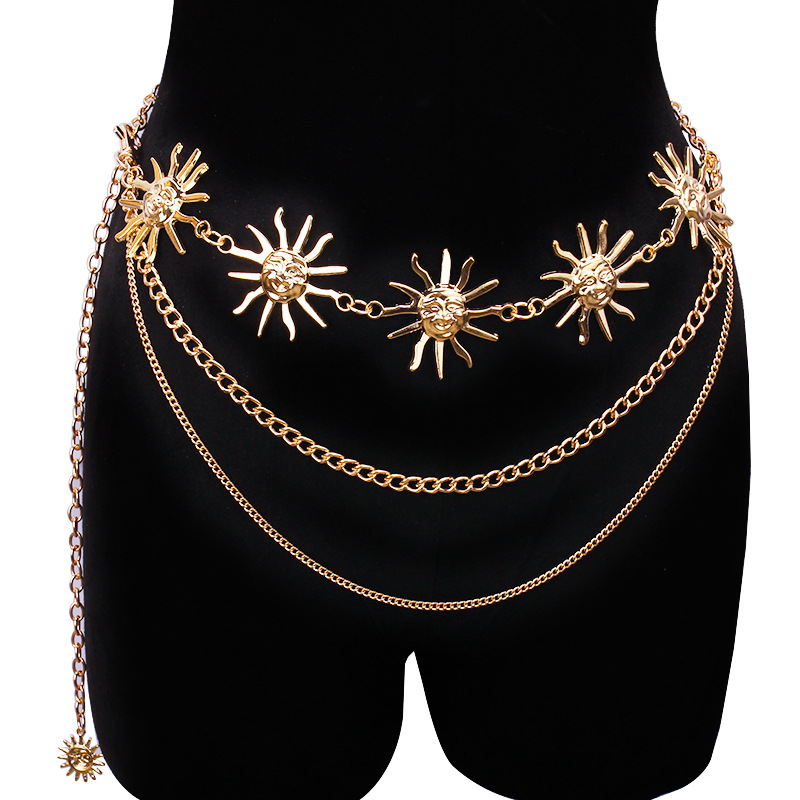 Body Jewelry Women - Chunky Multilayer Punk Gothic Moon Sun