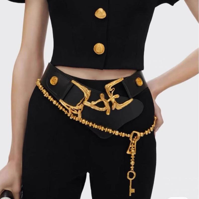Body Jewelry Necklace - Exaggerated Irregular Beaded Chain With Alloy