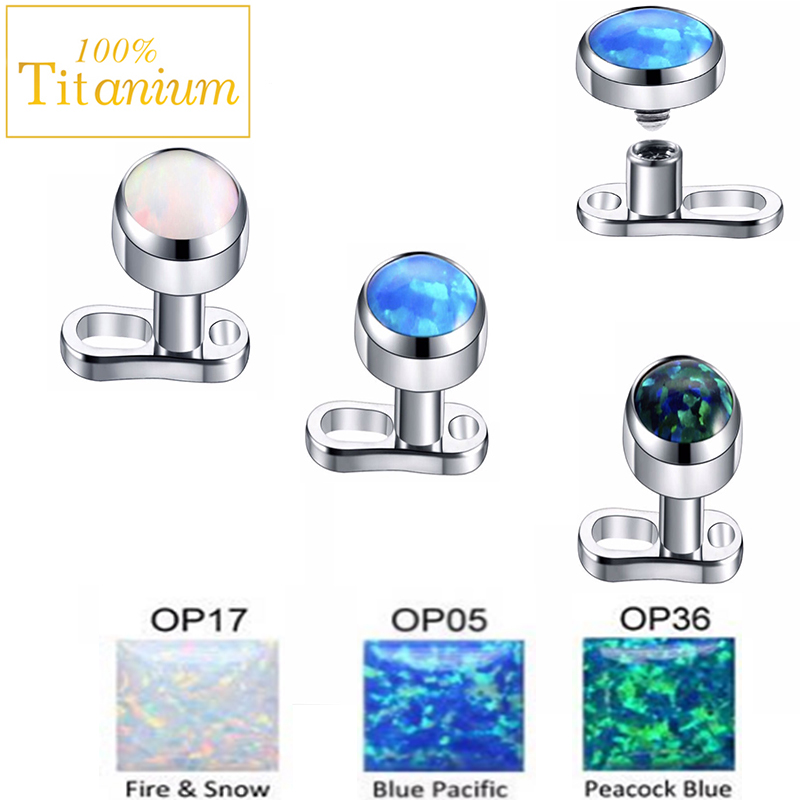 Dermal Anchor Top - 1Pcs Opal Micro Dermal Piercing Dermal