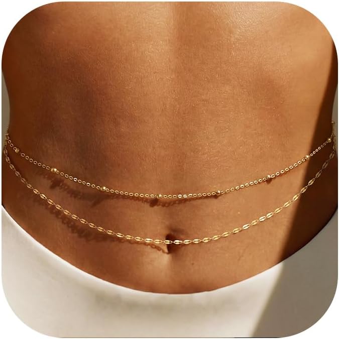 Body Jewelry Women - 14K Gold Plated Waist Chain Women