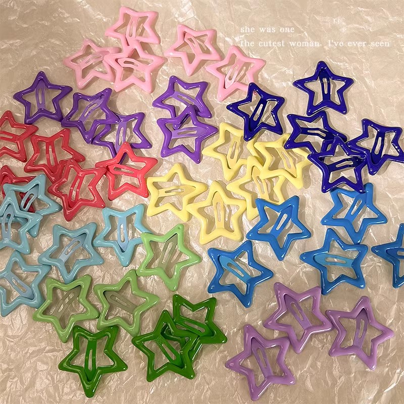 Colorful Kawaii Star Barrettes - огляд і ціна Body Jewelry Wholesale