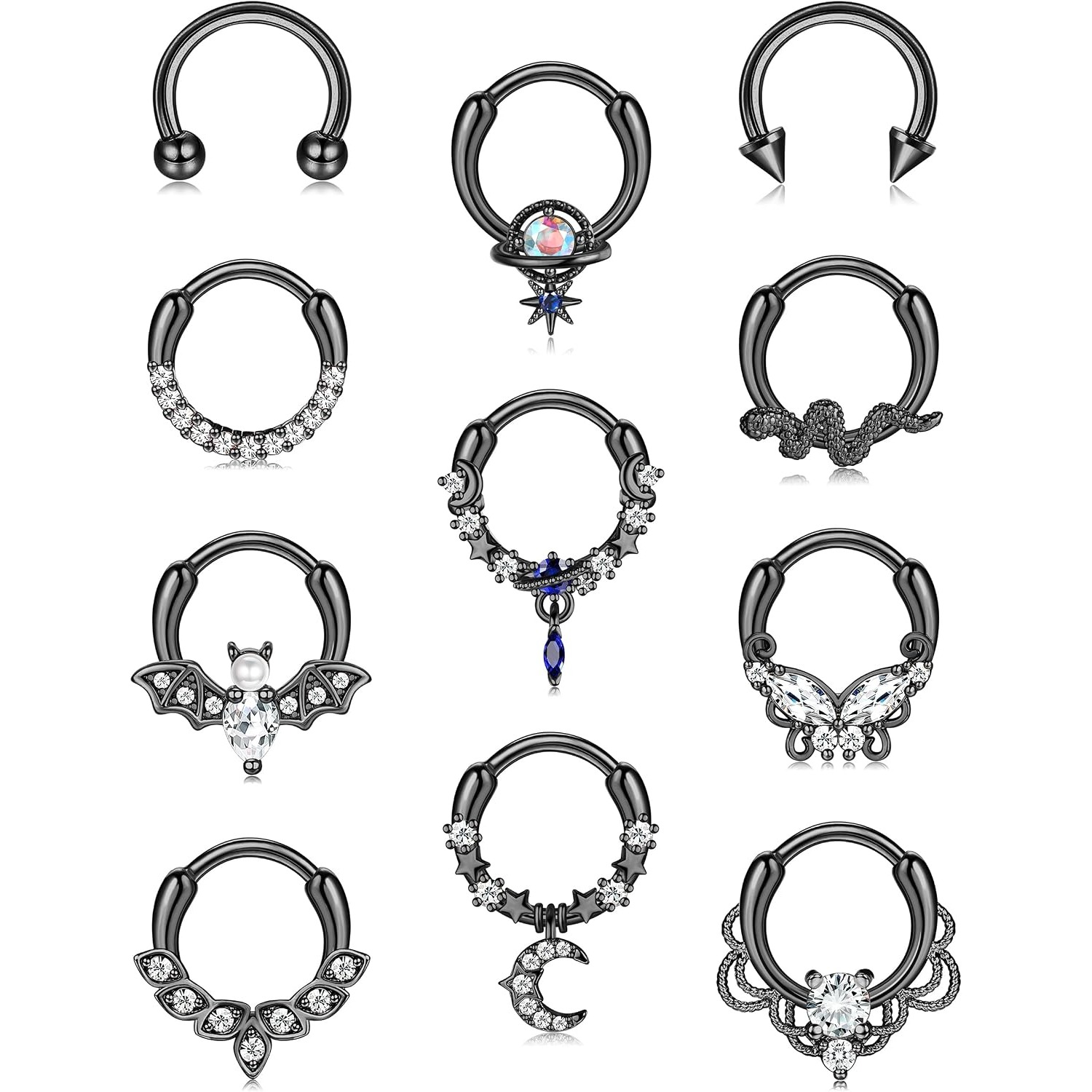 FASACCO Septum Rings Septum Pi - огляд і ціна Body Jewelry For Sensitive Skin
