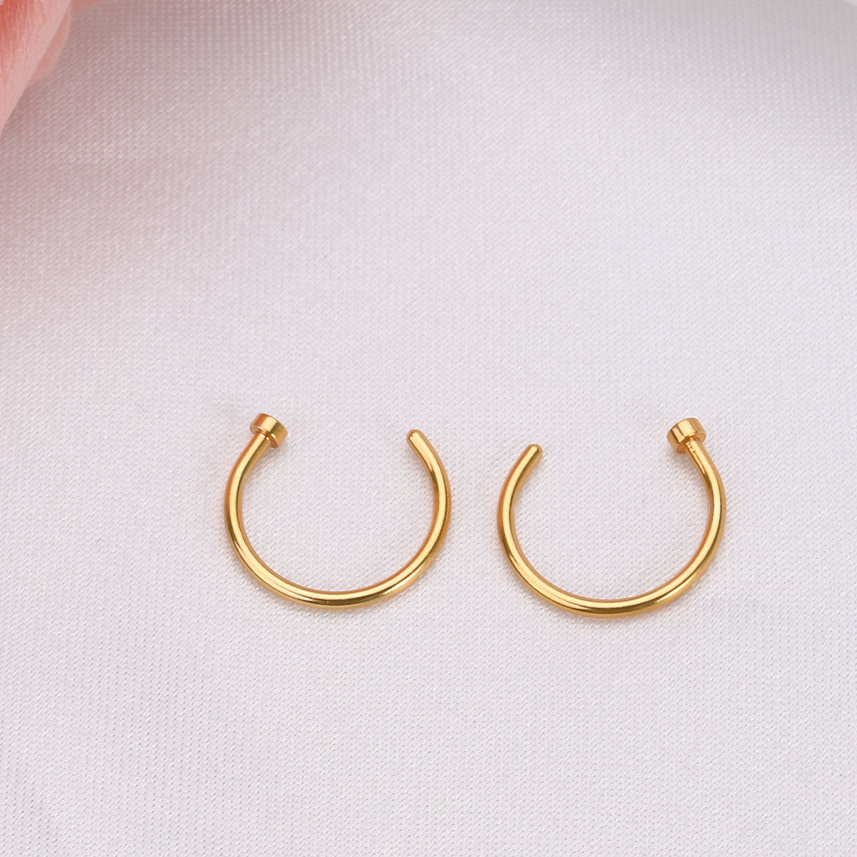 2Pcs Smooth Polished Surgical  - огляд і ціна Body Jewelry For Sensitive Skin