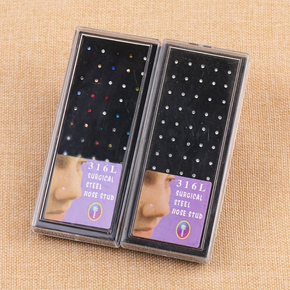 60pcs Nose Ring Set Stud Earri - огляд і ціна Body Jewelry Store