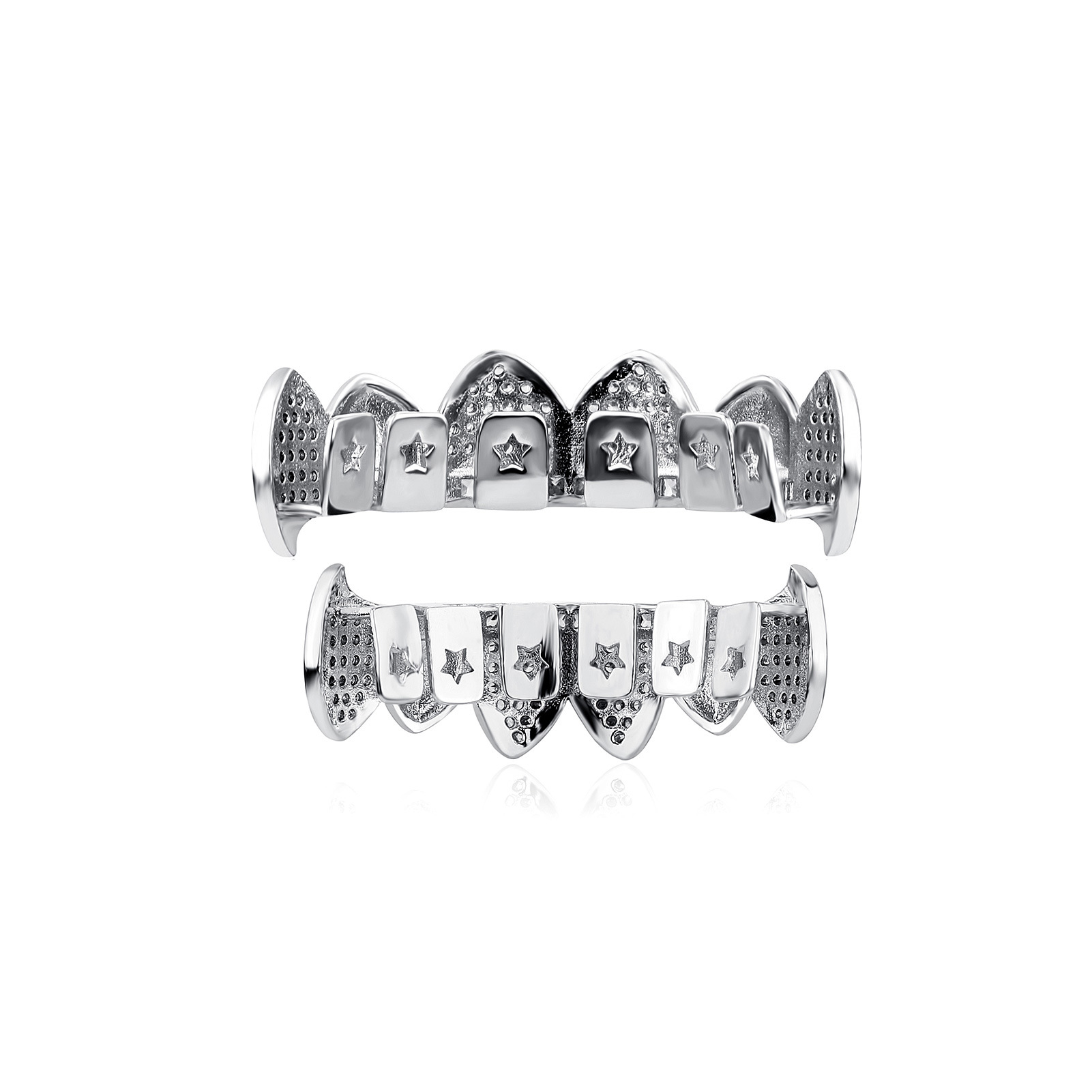 Gold Plated Iced Half Smooth V - огляд і ціна Body Jewelry Wholesale