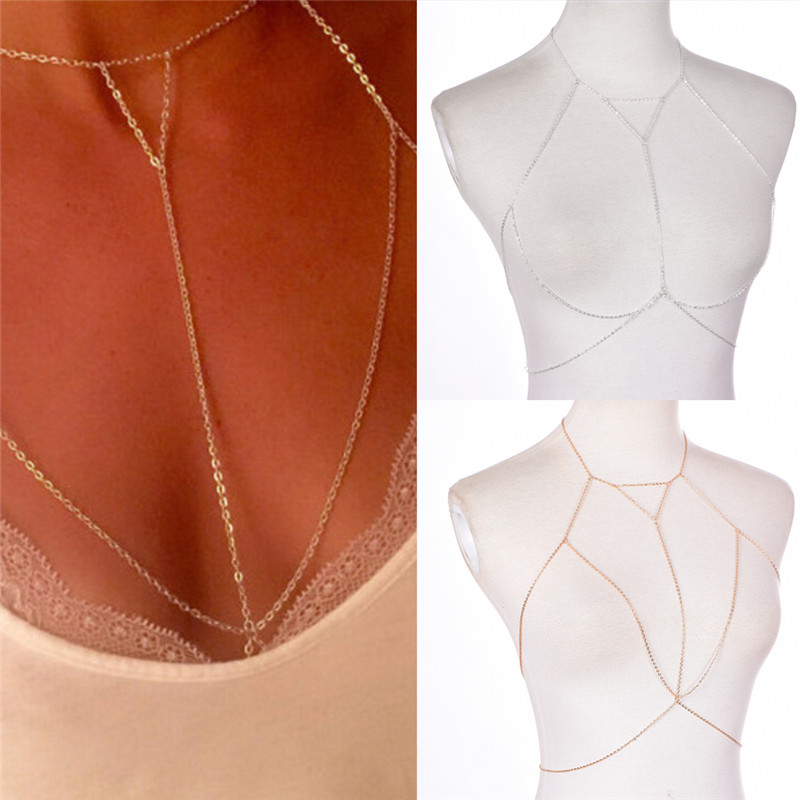 Gold Silver Fashion Link Chain - огляд і ціна Body Jewelry Necklace