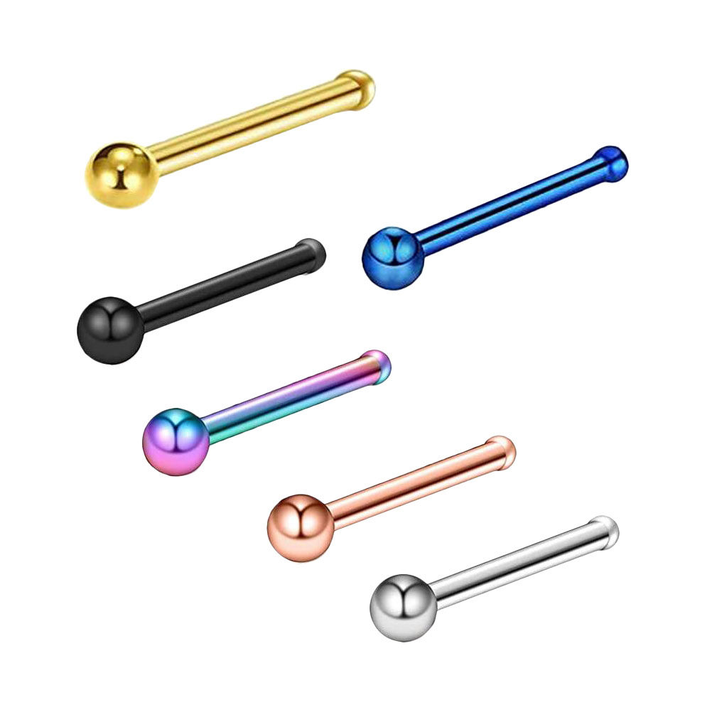 6Pcs Elegant Straight Nose Stu - огляд і ціна Body Jewelry For Sensitive Skin