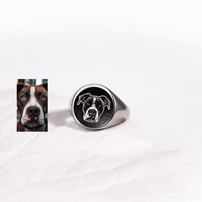 Custom Engrave Photo Signet Ri - огляд і ціна Body Jewelry Wholesale