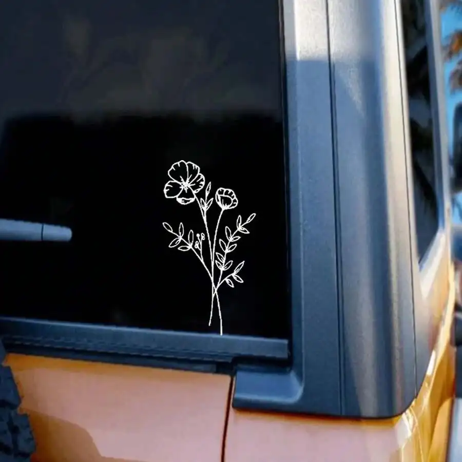 1pc Wild Flower Car Sticker, S - огляд і ціна Body Jewelry Stickers