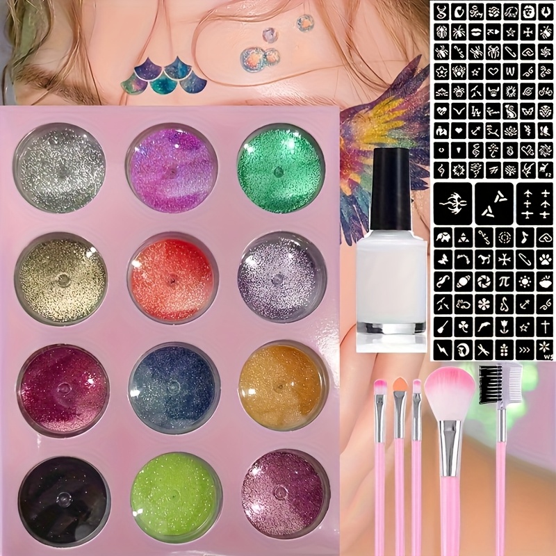 DIY Flash Tattoo 12 Colors of  - огляд і ціна Body Jewelry Glue