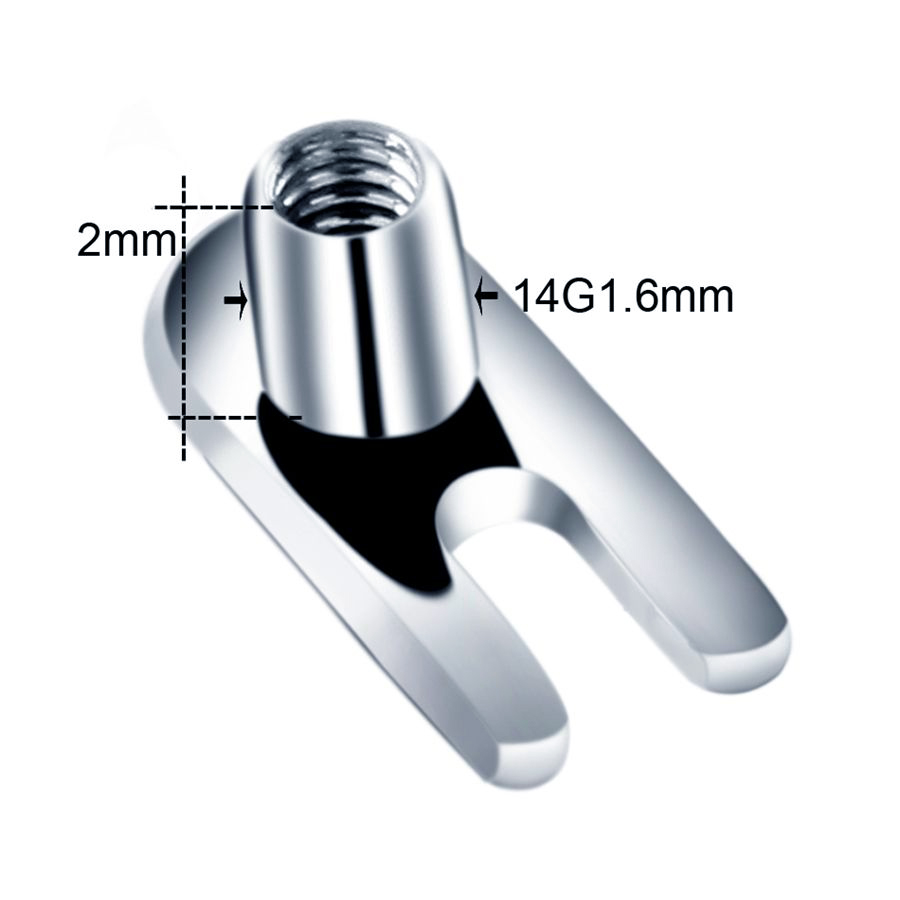 10pcs/lot G23 Titanium Micro D - огляд і ціна Dermal Anchor Top