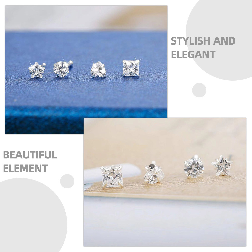 12Pcs Nose Studs Stylish L Sha - огляд і ціна Body Jewelry For Sensitive Skin