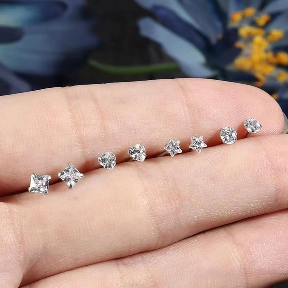 12Pcs Nose Studs Stylish L Sha - огляд і ціна Body Jewelry For Sensitive Skin