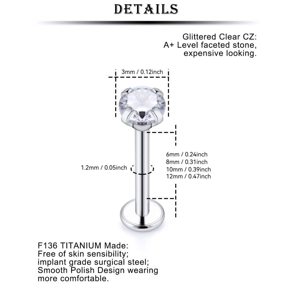 16G Stainless Steel Nose Rings - огляд і ціна Body Jewelry For Sensitive Skin
