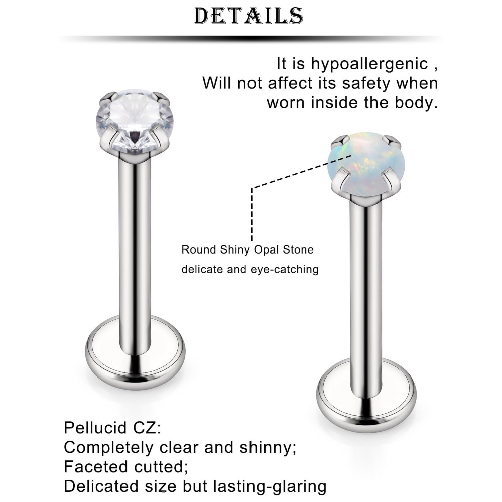 16G Stainless Steel Nose Rings - огляд і ціна Body Jewelry For Sensitive Skin