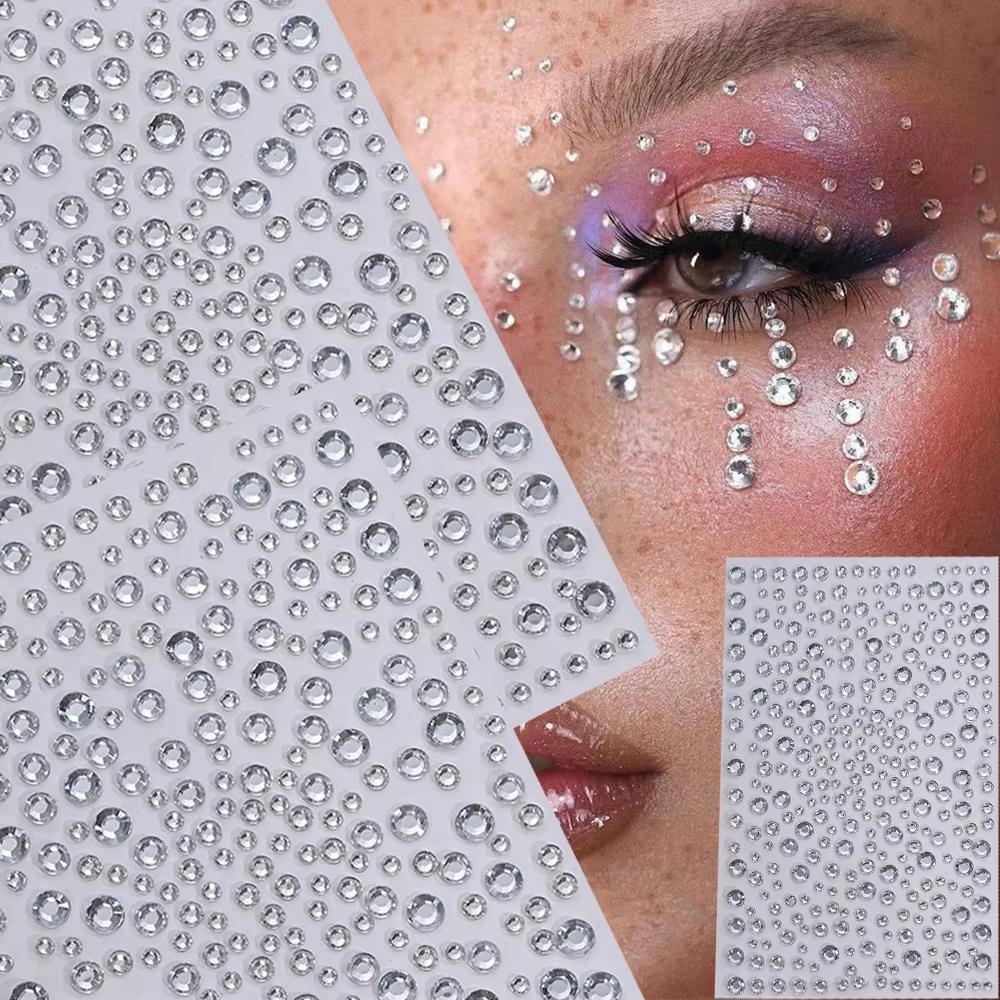 1 Sheet Silver-White Glitter 3 - огляд і ціна Body Jewelry Stickers