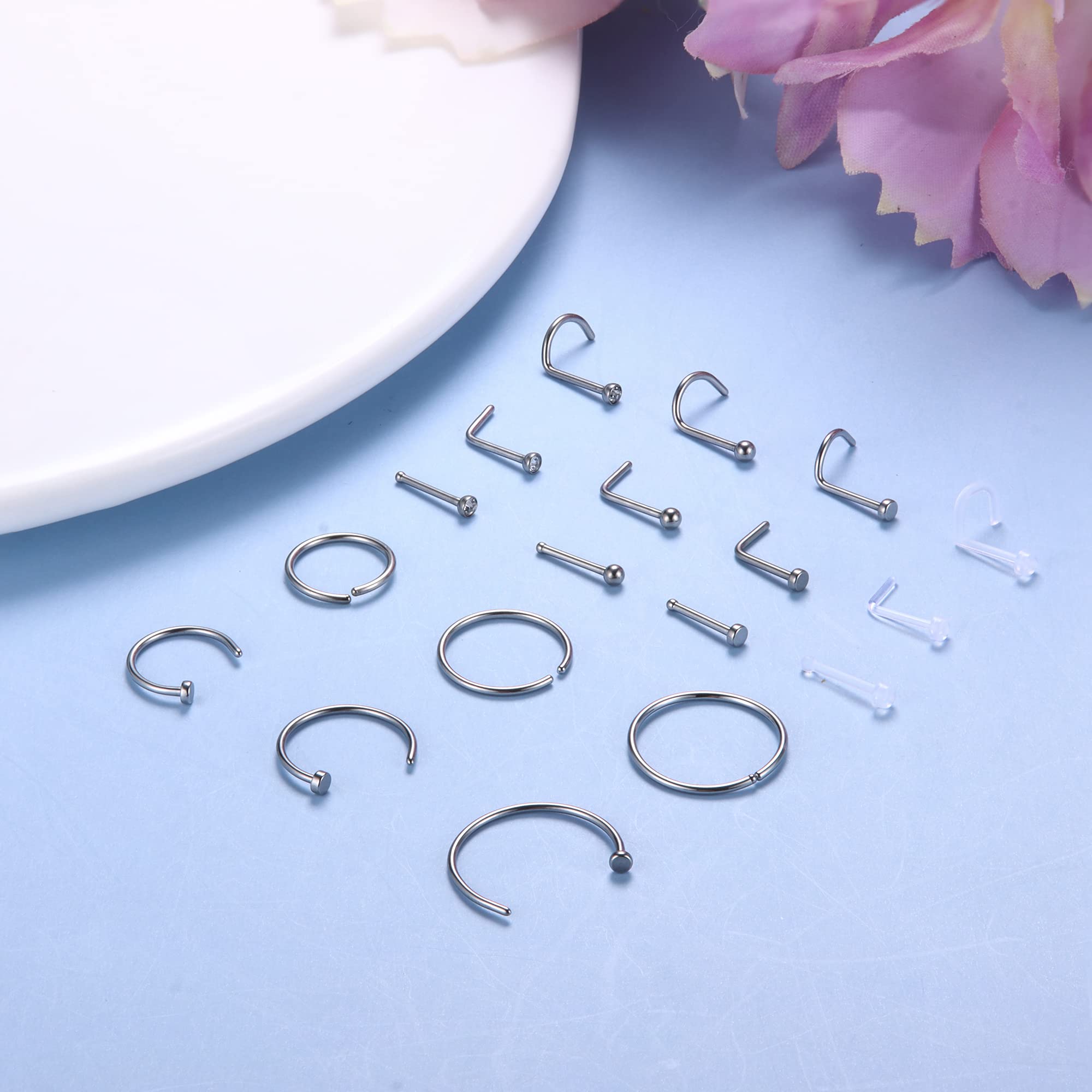 1PCS Hypoallergenic Nose Ring  - огляд і ціна Body Jewelry For Sensitive Skin