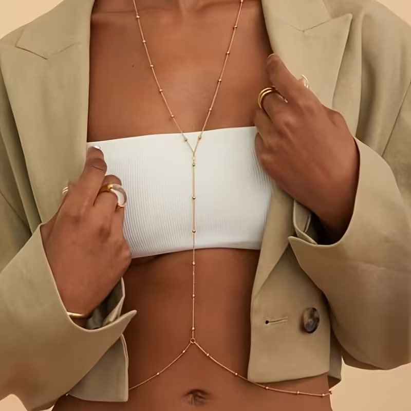 Fashion Simple Bead Chain Bohe - огляд і ціна Body Jewelry Women