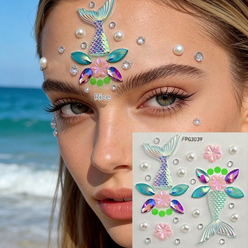 Face Jewel Stickers Iridescent - огляд і ціна Body Jewelry Stickers