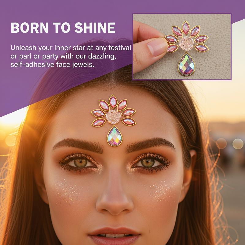 Face Jewel Stickers Iridescent - огляд і ціна Body Jewelry Stickers