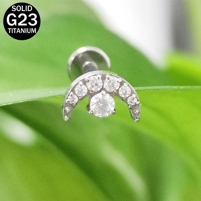 G23 Titanium Crescent-Moon-des - огляд і ціна Dermal Anchor Top