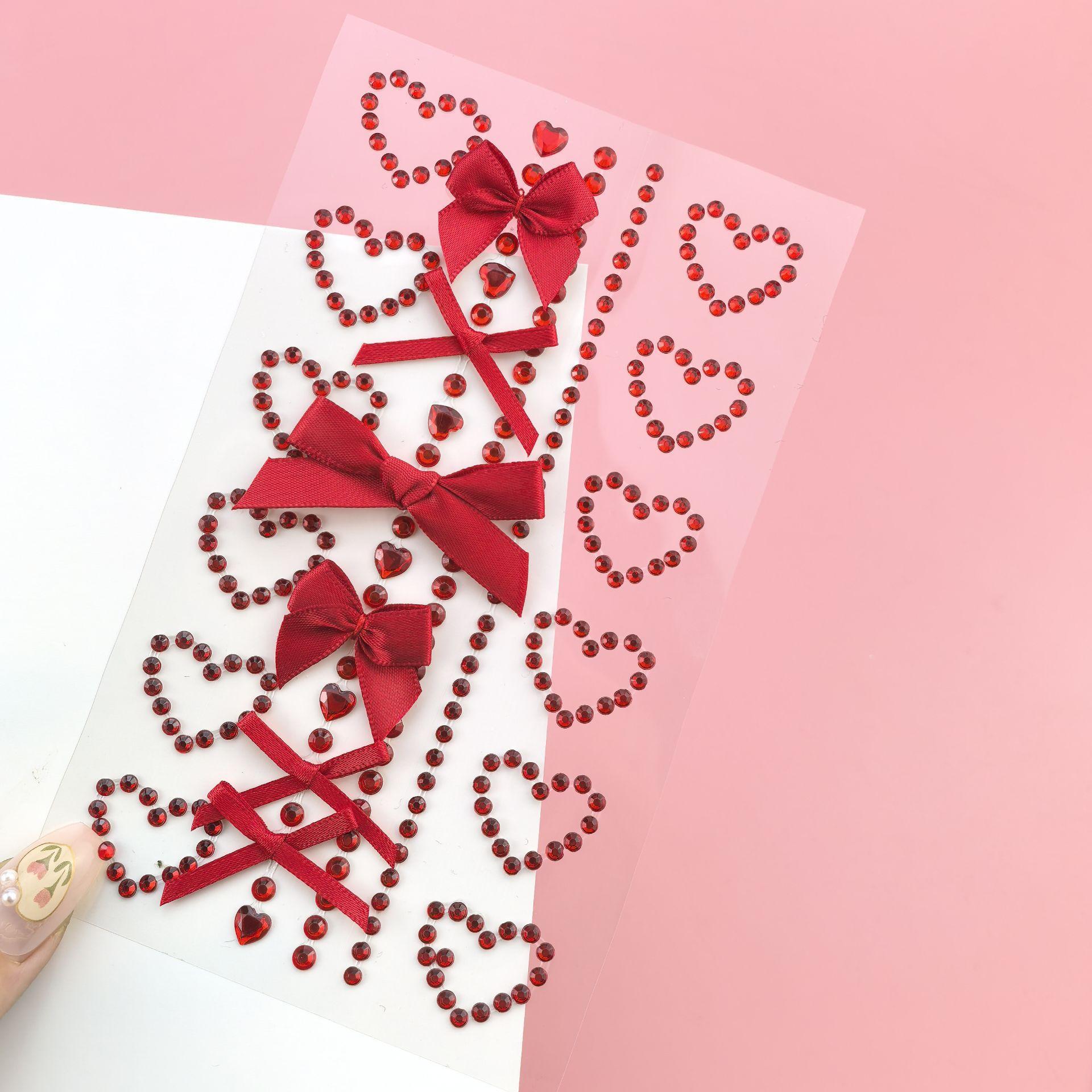 1 Sheet Red Ribbon Bow Sparkly - огляд і ціна Body Jewelry Stickers