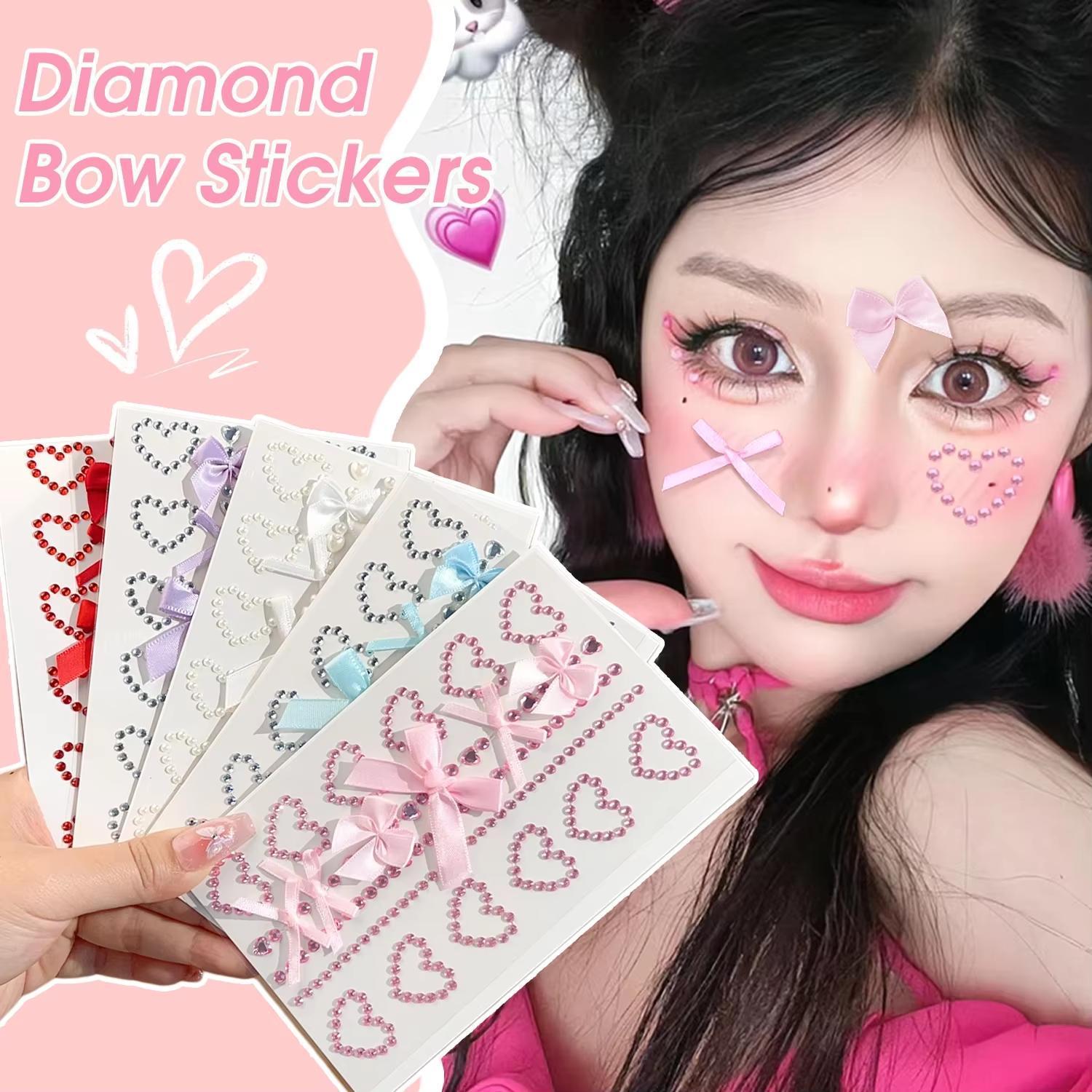 1 Sheet Red Ribbon Bow Sparkly - огляд і ціна Body Jewelry Stickers