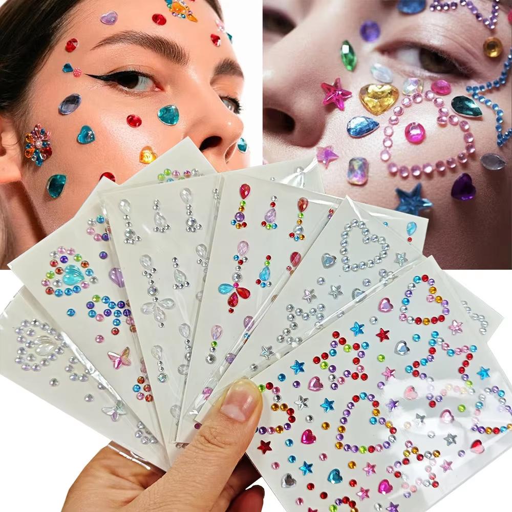 1 Sheet Colorful Bow/Star/Hear - огляд і ціна Body Jewelry Stickers