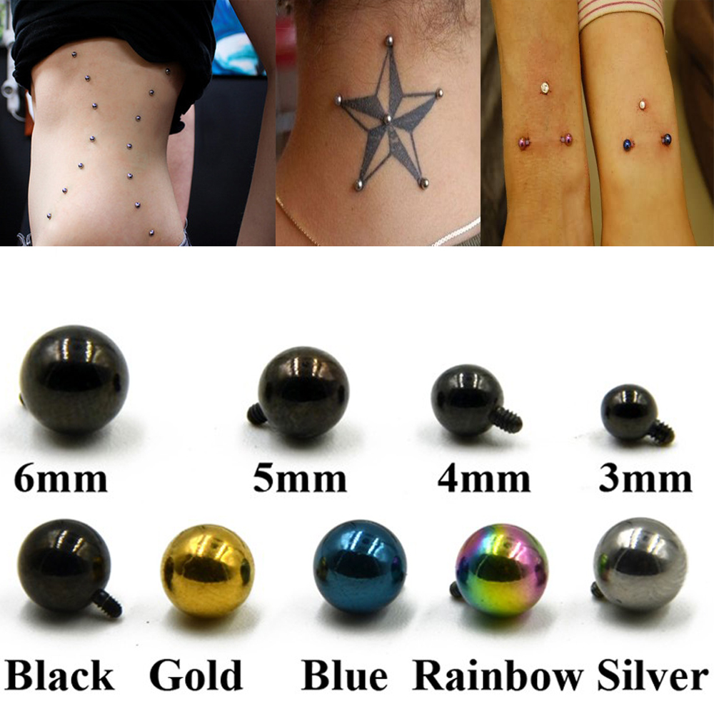 1pcs Surgical Steel Micro Derm - огляд і ціна Dermal Anchor Top