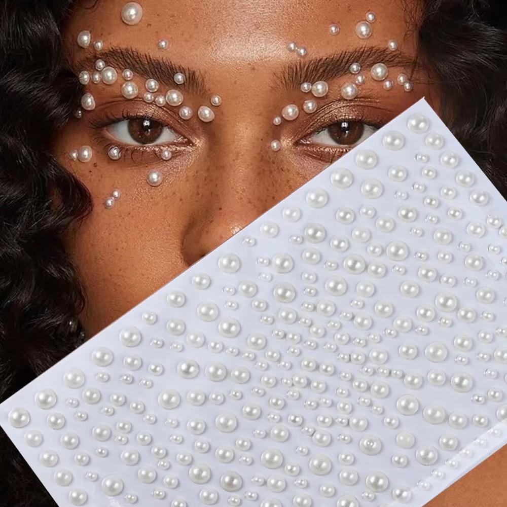 1sheet White Pearl Rhinestones - огляд і ціна Body Jewelry Stickers