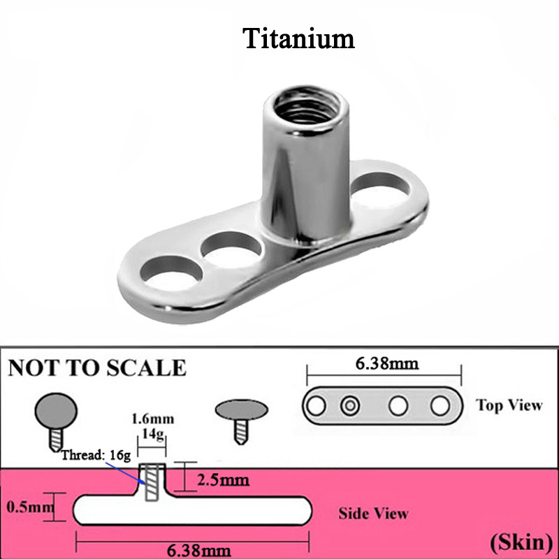 1Peice G23 Titanium Dermal Anc - огляд і ціна Dermal Anchor Top