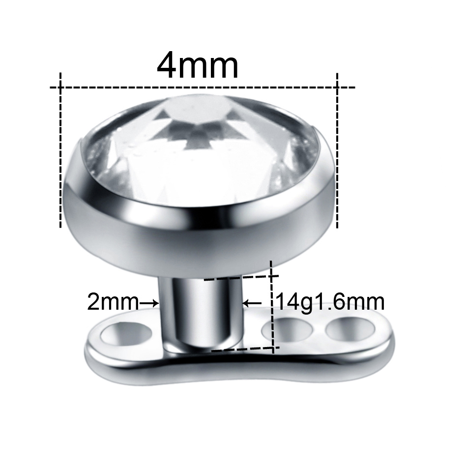 10pcs/lot Titanium Micro Derma - огляд і ціна Dermal Anchor Top