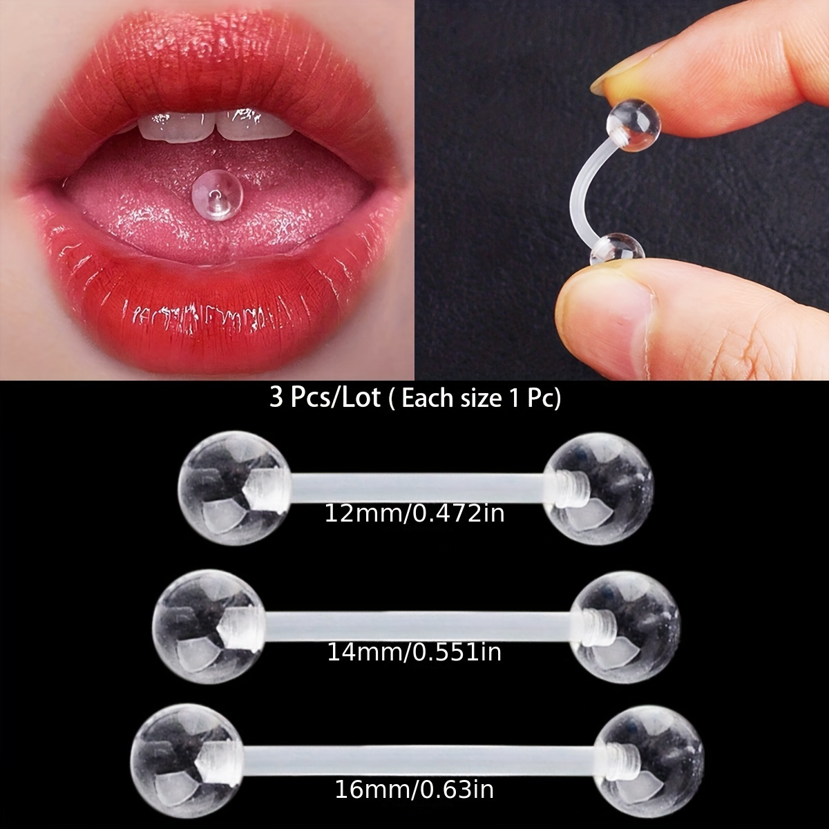 3pcs/Set (Each Size 1pc) Soft  - огляд і ціна Body Jewelry Store