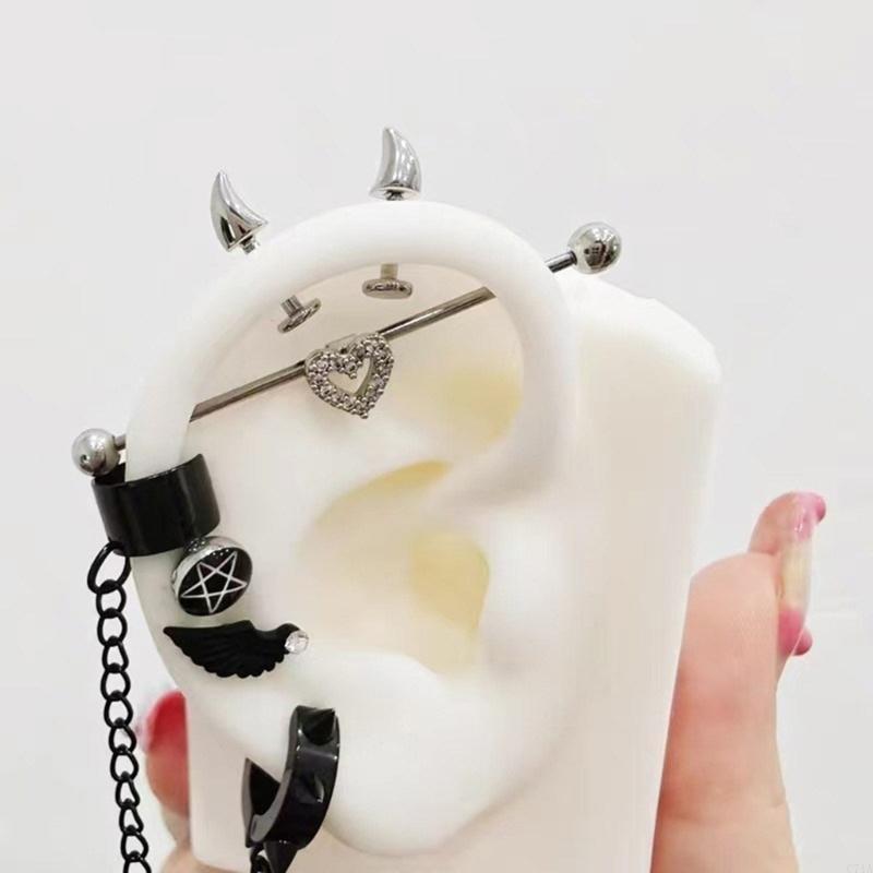 Stylish Devil Spikes Earrings  - огляд і ціна Body Jewelry For Sensitive Skin