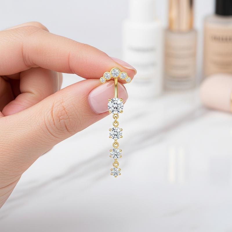 5 Pcs Stainless Steel Rhinesto - огляд і ціна Body Jewelry For Sensitive Skin