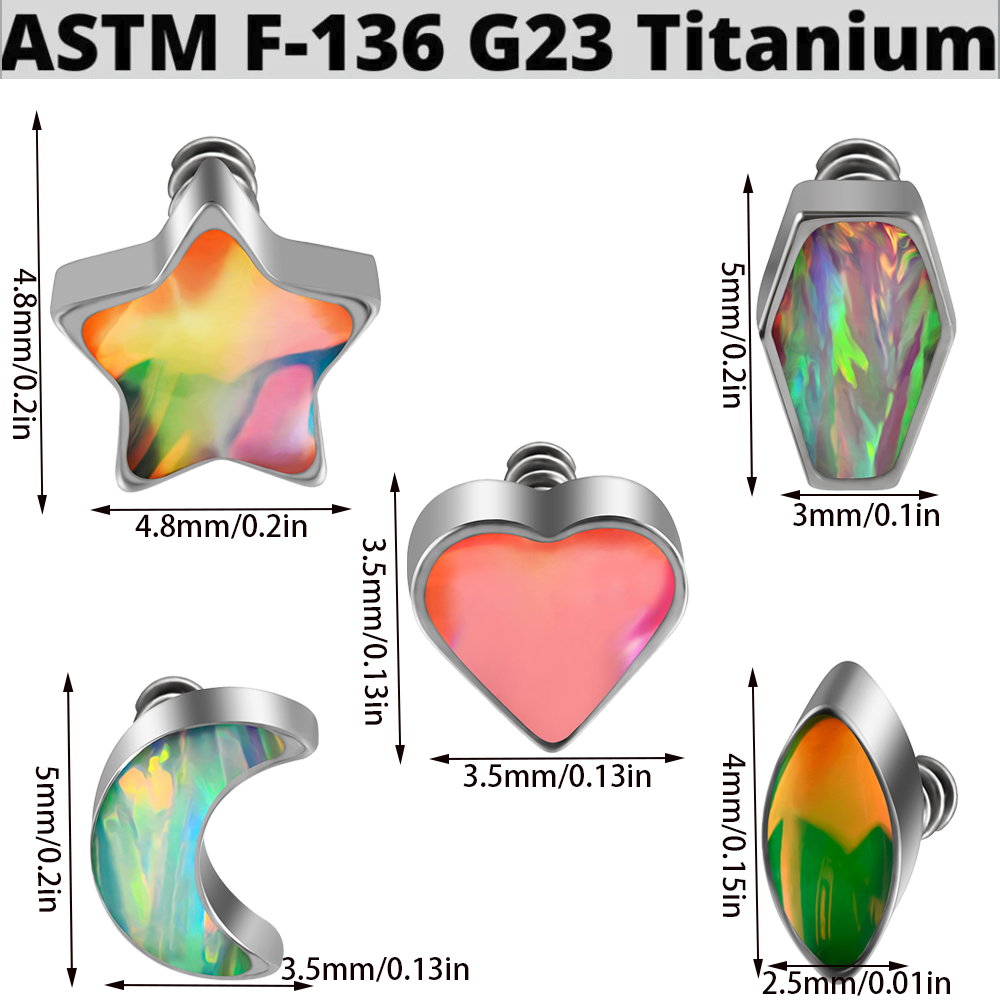 1PC Titanium Prong Flash Film  - огляд і ціна Dermal Anchor Top