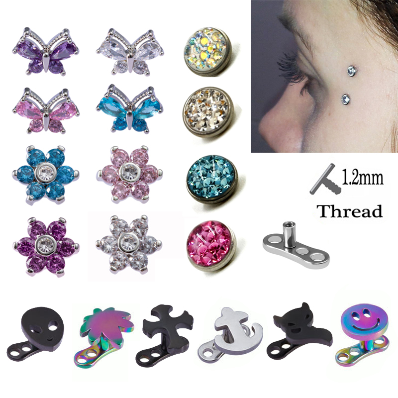1PC Dermal Anchor Top Piercing - огляд і ціна Dermal Anchor Top