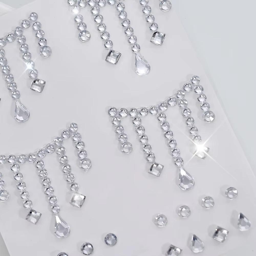 1/5 Sheets Face Jewels Sticker - огляд і ціна Body Jewelry Stickers