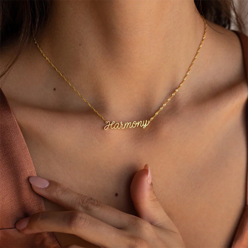 Custom Name Water Ripple Neckl - огляд і ціна Body Jewelry Wholesale