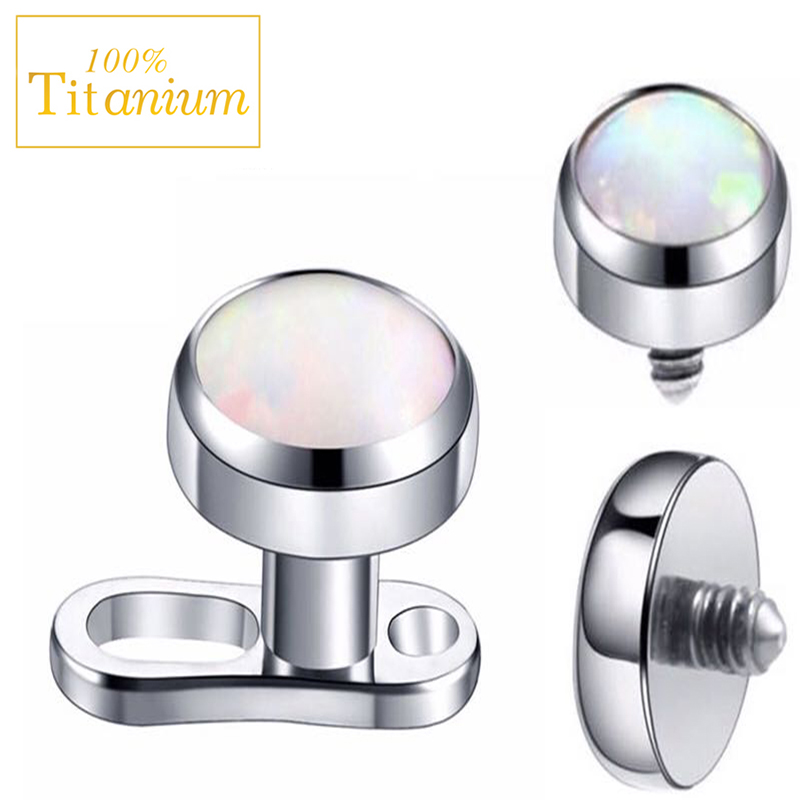 1Pcs Opal Micro Dermal Piercin - огляд і ціна Dermal Anchor Top