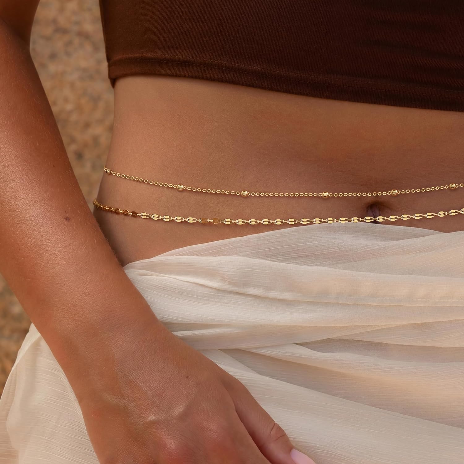 14K Gold Plated Waist Chain Wo - огляд і ціна Body Jewelry Women